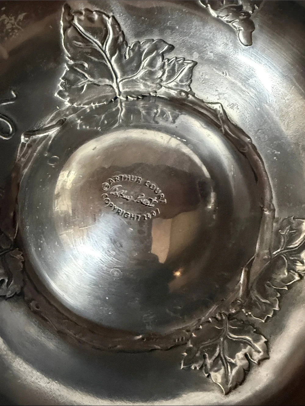 Decorative Arthur Court Fruit Bowl with Grape Motif - Antique Style